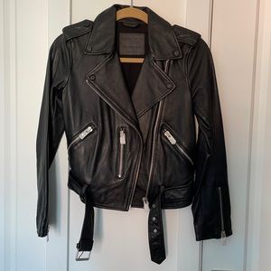 All Saints Balfern Leather Biker Jacket Motorcycle